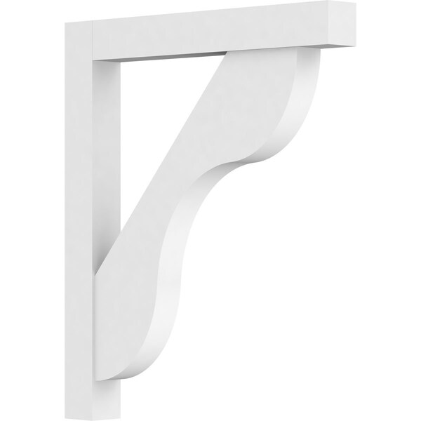 Ekena Millwork Standard Carmel Architectural Grade PVC Bracket With Block Ends, 3"W x 30"D x 30"H BKTP03X30X30CAR05 - main